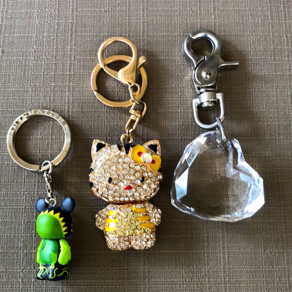 Keychain bag charms Set of 3